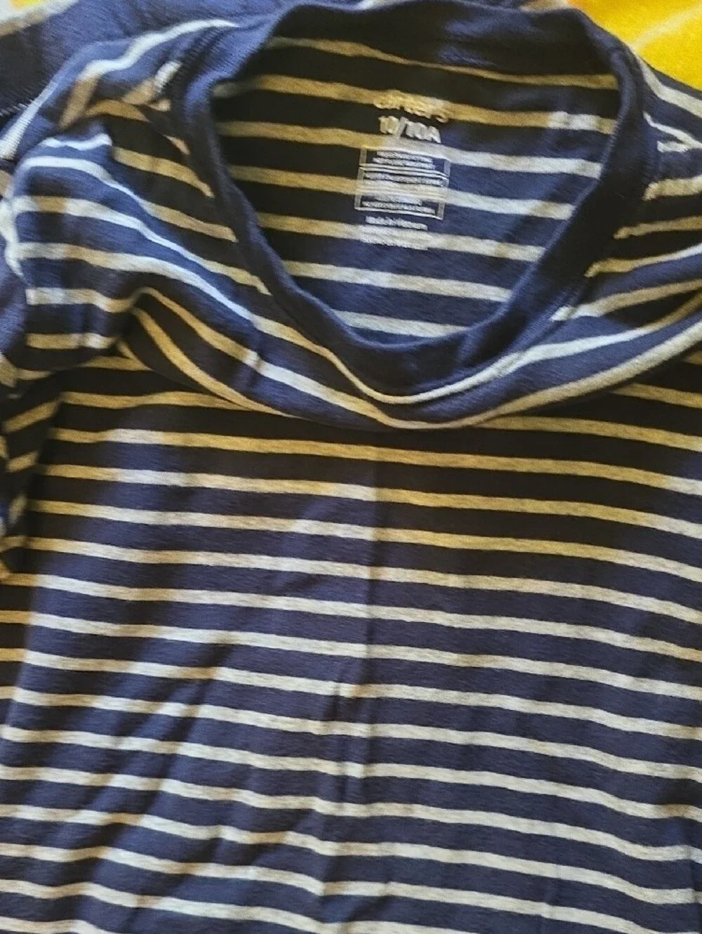 GUC- Carter's Navy and Gray  Striped Long-Sleeve Pajama Set, Size 10